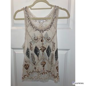 Endless rose M sheer embellished top